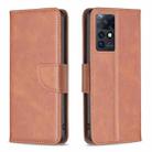 For Infinix Zero X / X Pro Lambskin Texture Leather Phone Case(Brown) - 1