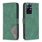 For Infinix Zero X Neo BF05 Magnetic Buckle Rhombus Texture Leather Phone Case(Green) - 1