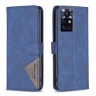 For Infinix Zero X Neo BF05 Magnetic Buckle Rhombus Texture Leather Phone Case(Blue) - 1