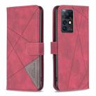 For Infinix Zero X / X Pro BF05 Magnetic Buckle Rhombus Texture Leather Phone Case(Red) - 1