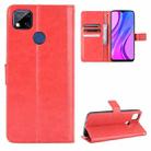 For Xiaomi Redmi 10A / Redmi 9C Retro Crazy Horse Texture Leather Phone Case(Red) - 1