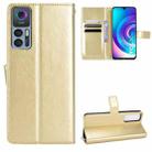 For TCL 30 5G / 30+ Retro Crazy Horse Texture Leather Phone Case(Gold) - 1