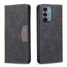 For OnePlus Nord N200 5G Magnetic Splicing Leather Phone Case(Black) - 1