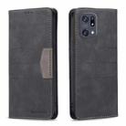 For OPPO Find X5 Pro Magnetic Splicing Leather Phone Case(Black) - 1