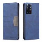 For Infinix Zero X Neo Magnetic Splicing Leather Phone Case(Blue) - 1