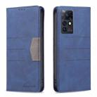 For Infinix Zero X / X Pro Magnetic Splicing Leather Phone Case(Blue) - 1