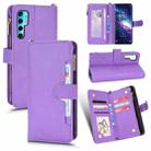 For TCL 20 Pro 5G Litchi Texture Zipper Leather Phone Case(Purple) - 1