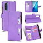 For TCL 20S / 20 5G / 20L Litchi Texture Zipper Leather Phone Case(Purple) - 1