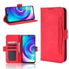 For TCL 30 5G / 30+ Skin Feel Calf Texture Card Slots Leather Phone Case(Red) - 1
