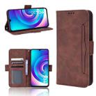 For TCL 30 5G / 30+ Skin Feel Calf Texture Card Slots Leather Phone Case(Brown) - 1