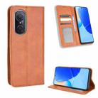 For Honor 50 SE / Huawei nova 9 SE Magnetic Buckle Retro Texture Leather Phone Case(Brown) - 1