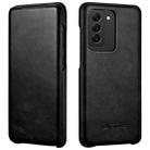 For Samsung Galaxy S20+ ICARER First Layer Cowhide Flip Phone Case(Black) - 1