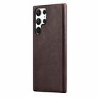 For Samsung Galaxy S22 Ultra 5G Crazy Horse Cowhide Leather Magnetic Back Phone Case(Coffee) - 2