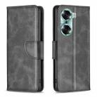 For Honor 60 Lambskin Texture Pure Color Horizontal Flip Leather Phone Case(Black) - 1