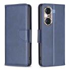 For Honor 60 Pro Lambskin Texture Pure Color Horizontal Flip Leather Phone Case(Blue) - 1