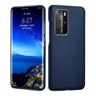 For Huawei P40 Pro Grain Cowhide Leather Back Phone Case(Royal Blue) - 1