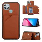 For Infinix Hot 10i / Smart 5 Pro Skin Feel PU + TPU + PC Phone Case(Brown) - 1