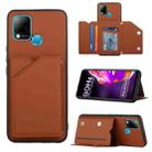 For Infinix Hot 10S / 10T / 10S NFC Skin Feel PU + TPU + PC Phone Case(Brown) - 1