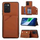 For Infinix Note 10 Pro Skin Feel PU + TPU + PC Phone Case(Brown) - 1