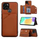 For Infinix Smart 6 Skin Feel PU + TPU + PC Phone Case(Brown) - 1