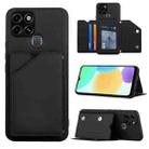 For Infinix Smart 6 Skin Feel PU + TPU + PC Phone Case(Black) - 1