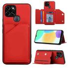 For iInfinix Smart 6 Skin Feel PU + TPU + PC Phone Case(Red) - 1