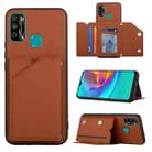 For Infinix Hot 9 Play Skin Feel PU + TPU + PC Phone Case(Brown) - 1