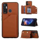 For Tecno Camon 17 Skin Feel PU + TPU + PC Phone Case(Brown) - 1