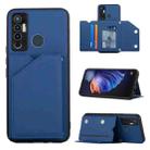 For Tecno Camon 17 Skin Feel PU + TPU + PC Phone Case(Blue) - 1