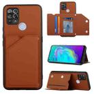 For Tecno Pova Skin Feel PU + TPU + PC Phone Case(Brown) - 1