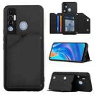 For Tecno Spark 7 Pro Skin Feel PU + TPU + PC Phone Case(Black) - 1