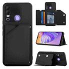 For Tecno Spark 8 Skin Feel PU + TPU + PC Phone Case(Black) - 1