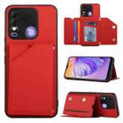 For Tecno Spark 8 Skin Feel PU + TPU + PC Phone Case(Red) - 1