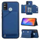 For Tecno Spark 6 Go / Go 2020 Skin Feel PU + TPU + PC Phone Case(Blue) - 1