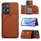 For OPPO Reno7 Pro 5G Skin Feel PU + TPU + PC Phone Case(Brown) - 1