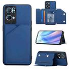 For OPPO Reno7 Pro 5G Skin Feel PU + TPU + PC Phone Case(Blue) - 1