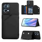 For OPPO Reno7 Pro 5G Skin Feel PU + TPU + PC Phone Case(Black) - 1