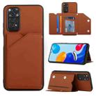 For Xiaomi Redmi Note 11S/11 4G Global Skin Feel PU + TPU + PC Phone Case(Brown) - 1