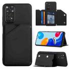 For Xiaomi Redmi Note 11S/11 4G Global Skin Feel PU + TPU + PC Phone Case(Black) - 1