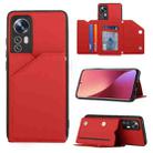 For Xiaomi 12 Skin Feel PU + TPU + PC Phone Case(Red) - 1
