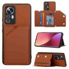 For Xiaomi 12 Pro Skin Feel PU + TPU + PC Phone Case(Brown) - 1