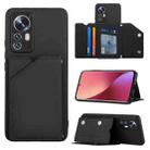 For Xiaomi 12 Pro Skin Feel PU + TPU + PC Phone Case(Black) - 1