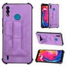 For Itel A56 Dream Holder Card Bag Shockproof Phone Case(Purple) - 1