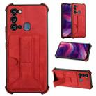 For Itel S17 Dream Holder Card Bag Shockproof Phone Case(Red) - 1