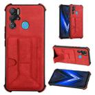 For Tecno Pova Neo Dream Holder Card Bag Shockproof Phone Case(Red) - 1