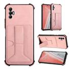 For Tecno Spark 8P Dream Holder Card Bag Shockproof Phone Case(Rose Gold) - 1