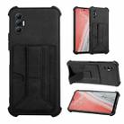 For Tecno Spark 8P Dream Holder Card Bag Shockproof Phone Case(Black) - 1