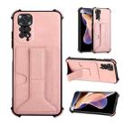 For Xiaomi Redmi Note 11 4G Global/11S Dream Holder Card Bag Shockproof Phone Case(Rose Gold) - 1
