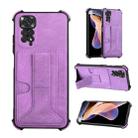 For Xiaomi Redmi Note 11 4G Global/11S Dream Holder Card Bag Shockproof Phone Case(Purple) - 1