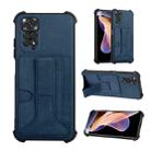 For Xiaomi Redmi Note 11 4G Global/11S Dream Holder Card Bag Shockproof Phone Case(Blue) - 1